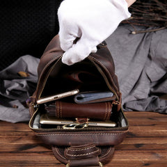 COOL LEATHER MENS SLING BAG SLING Shoulder BAG Chest Bags FOR MEN - iwalletsmen