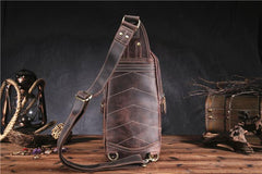 COOL LEATHER MENS SLING BAG SLING Shoulder BAG Chest Bags FOR MEN - iwalletsmen