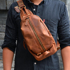 COOL LEATHER MENS SLING BAG SLING Shoulder BAG Chest Bags FOR MEN - iwalletsmen