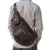 large leather sling bag extra large sling bag COOL LEATHER MENS SLING BAG SLING Shoulder BAG Chest Bags FOR MEN - iwalletsmen