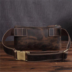 LEATHER MENS FANNY PACK FOR MEN BUMBAG Vintage WAIST BAG - iwalletsmen