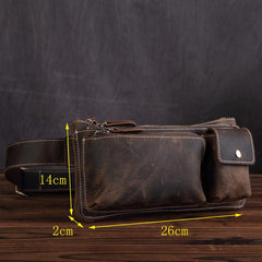 LEATHER MENS FANNY PACK FOR MEN BUMBAG Vintage WAIST BAG - iwalletsmen