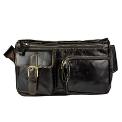 LEATHER MENS FANNY PACK WAIST BAG HIP PACK BELT BAG MEN - iwalletsmen