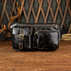 LEATHER MENS FANNY PACK WAIST BAG HIP PACK BELT BAG MEN - iwalletsmen