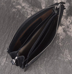 LEATHER MENS Wristlet Wallet Zipper Clutch FOR MEN - iwalletsmen
