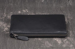 LEATHER MENS Wristlet Wallet Zipper Clutch FOR MEN - iwalletsmen