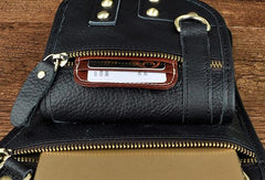 LEATHER MEN FANNY PACK SMALL WAIST BAG HIP PACK BELT BAG BUMBAG FOR MEN - iwalletsmen