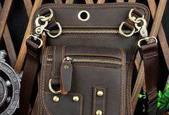 LEATHER MEN FANNY PACK SMALL WAIST BAG HIP PACK BELT BAG BUMBAG FOR MEN - iwalletsmen
