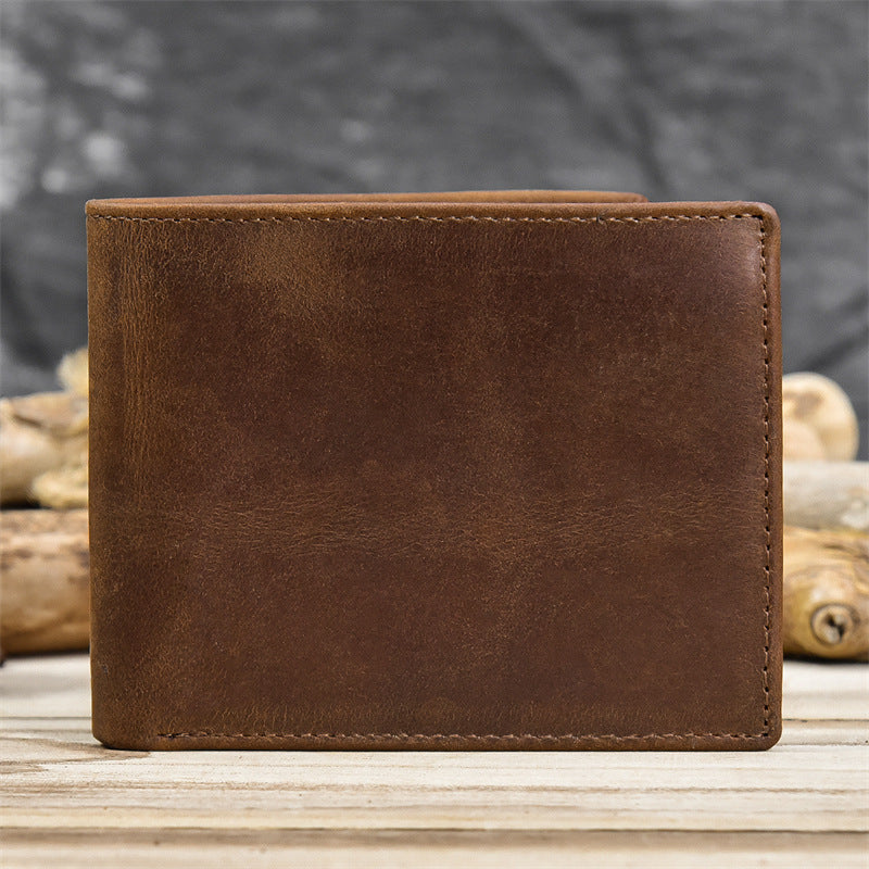 Bifold Leather Mens Wallet L Shape Wallet Billfold Wallet Multi Cards Wallet for Men