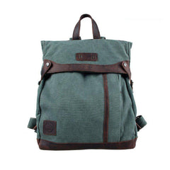 Lake Green Canvas Mens Large 14'' Laptop Rucksack Backpack College Backpack Travel Backpack for Men - iwalletsmen