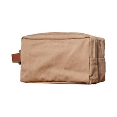 Large Canvas Leather Mens Clutch Bags Zipper Green Wristlet Bag Canvas Purse for Men - iwalletsmen