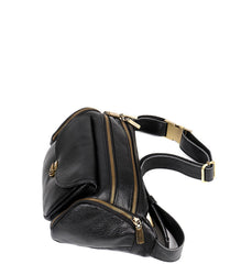 Coffee Leather Mens Fanny Packs Barrel Large Capacity Bum Bags Cool Waist Bag for Men