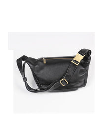 Coffee Leather Mens Fanny Packs Barrel Large Capacity Bum Bags Cool Waist Bag for Men