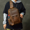 Leather Large Mens Sling Bag