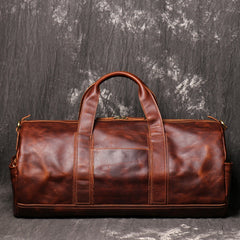 Large Leather Mens Weekender Bag Brown Duffle Bag Overnight Bag Travel Bag for Men