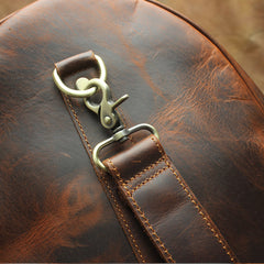 Large Leather Mens Barrel Overnight Bags Weekender Bag Travel Bags For Men - iwalletsmen