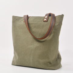 Green Large Canvas Womens Mens Tote Bag Shoulder Bag Tote Purse For Women - iwalletsmen