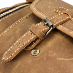Large Leather Men Barrel Overnight Bags Travel Bags Weekender Bags For Men - iwalletsmen