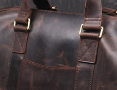 Vintage Large Leather Men's Travel Bag Overnight Bag Weekender Bag For Men - iwalletsmen