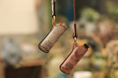 bic lighter leather case​ Leather Bic Lighter Case Handmade Bic Lighter Cases with Lanyard Bic Leather Lighter Case
