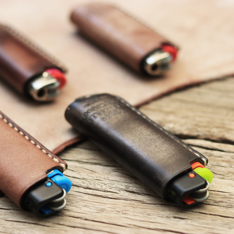 Leather Bic Lighter Case Leather Cricket Lighter Holder Leather