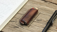 Leather Bic Lighter Case Leather Cricket Lighter Holder Leather Lighter Covers For Men - iwalletsmen