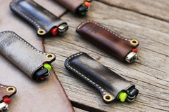 Leather Bic Lighter Cases Leather Cricket Lighter Holder with strap Leather Lighter Covers For Men - iwalletsmen