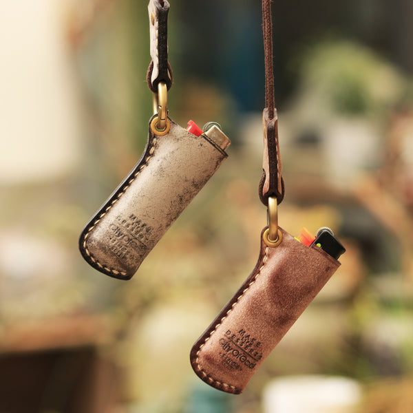 lighter leather case​ Leather Bic Lighter Case Handmade Bic Lighter Cases with Lanyard Bic Leather Lighter Case