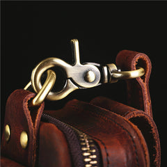 Brown Leather Cell Phone Holster Mens Belt Pouch Leather Cigarette BELT BAG With Belt Clip For Men