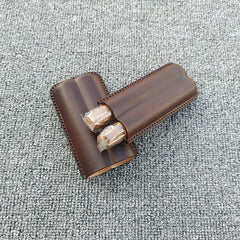 Leather Cigar Case Mens 2pcs Cigar Case Handmade Custom Leather Cigar Case for Men