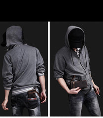 Leather Mens Bifold Long Biker Wallets Biker Chain Wallet Long Trucker Wallet for Men - iwalletsmen