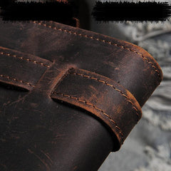 Leather Mens Bifold Long Biker Wallets Biker Chain Wallet Long Trucker Wallet for Men - iwalletsmen