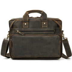 Leather Mens Briefcase Vintage Work Briefcase Business Briefcase Laptop Briefcase For Men