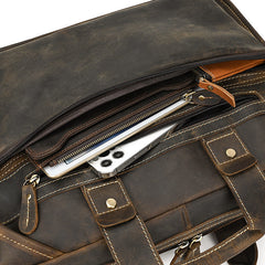 Leather Mens Briefcase Vintage Work Briefcase Business Briefcase Laptop Briefcase For Men