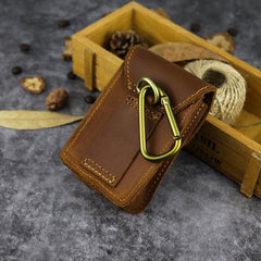 Leather Mens Cigarette Cases with Lighter Holder With Belt Loop Cigarette Holder For Men - iwalletsmen