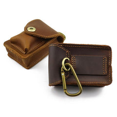 Leather Mens Cigarette Cases with Lighter Holder With Belt Loop Cigarette Holder For Men - iwalletsmen