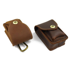 Leather Mens Cigarette Cases with Lighter Holder With Belt Loop Cigarette Holder For Men - iwalletsmen