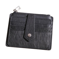Leather Mens Card Wallets Cool Card Holders Card Holder Wallet Black Front Pocket Wallet For Men - iwalletsmen