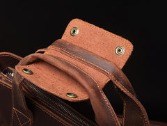 Classic Leather Mens Handbag 14‘’ Laptop Briefcase Side BAG Vintage Courier Bag FOR MEN