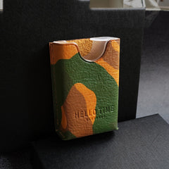 Green Leather Mens Soft Pack Cigarette Holder Case Hard Pack Cigarette Case for Men
