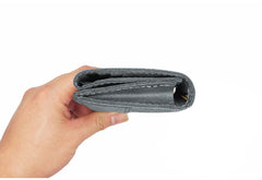 Leather Mens Trifold Long Wallet Handmade Lots Cards Checkbook Long Wallet for Men - iwalletsmen