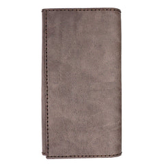 Mens Leather Trifold Long Wallet Lots Cards Handmade Checkbook Long Wallet for Men - iwalletsmen