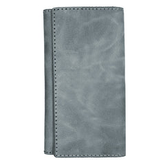 Mens Leather Trifold Long Wallet Lots Cards Handmade Checkbook Long Wallet for Men - iwalletsmen