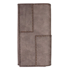 Mens Leather Trifold Long Wallet Lots Cards Handmade Checkbook Long Wallet for Men - iwalletsmen