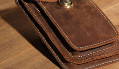 Leather Belt Pouch Mens Small Cases Waist Bag Hip Pack Belt Bag Fanny Pack Bumbag for Men