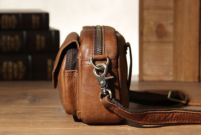 Leather Belt Pouch Mens Small Cases Waist Bag Hip Pack Belt Bag for Me