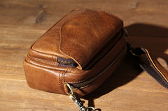 Leather Belt Pouch Mens Small Cases Waist Bag Hip Pack Belt Bag Fanny Pack Bumbag for Men