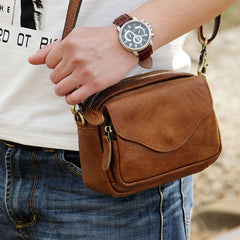 Leather Belt Pouch Mens Small Cases Waist Bag Hip Pack Belt Bag Fanny Pack Bumbag for Men