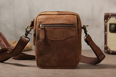 Leather Belt Pouch Mens Small Cases Waist Bag Hip Pack Fanny Pack for Men