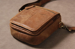 Leather Belt Pouch Mens Small Cases Waist Bag Hip Pack Fanny Pack for Men
